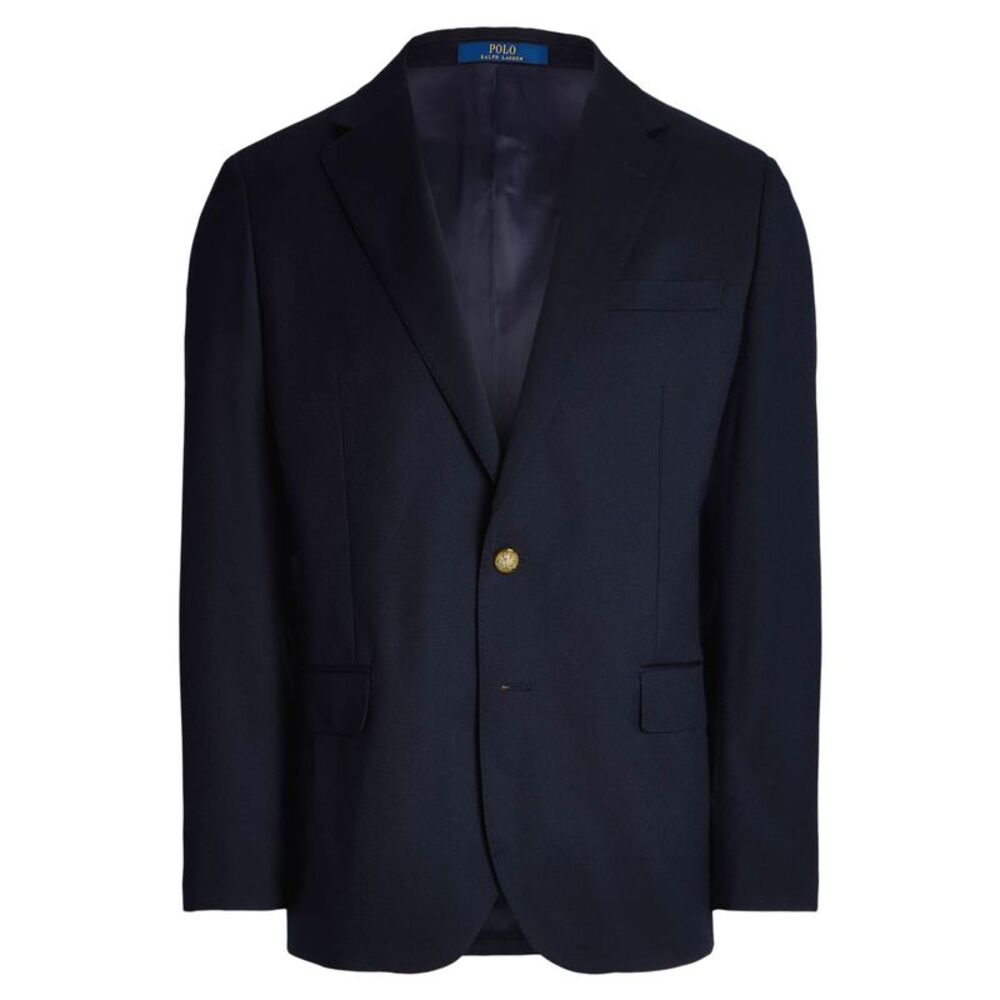 Polo Ralph Lauren Mens Polo Modern Wool-Blend Gabardine Blazer 42 Short Navy